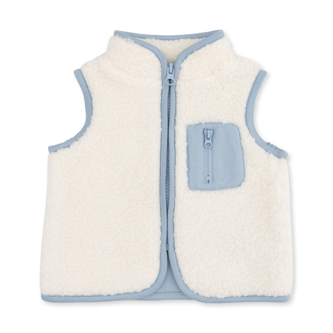 Sherpa Zip Vest - Blue