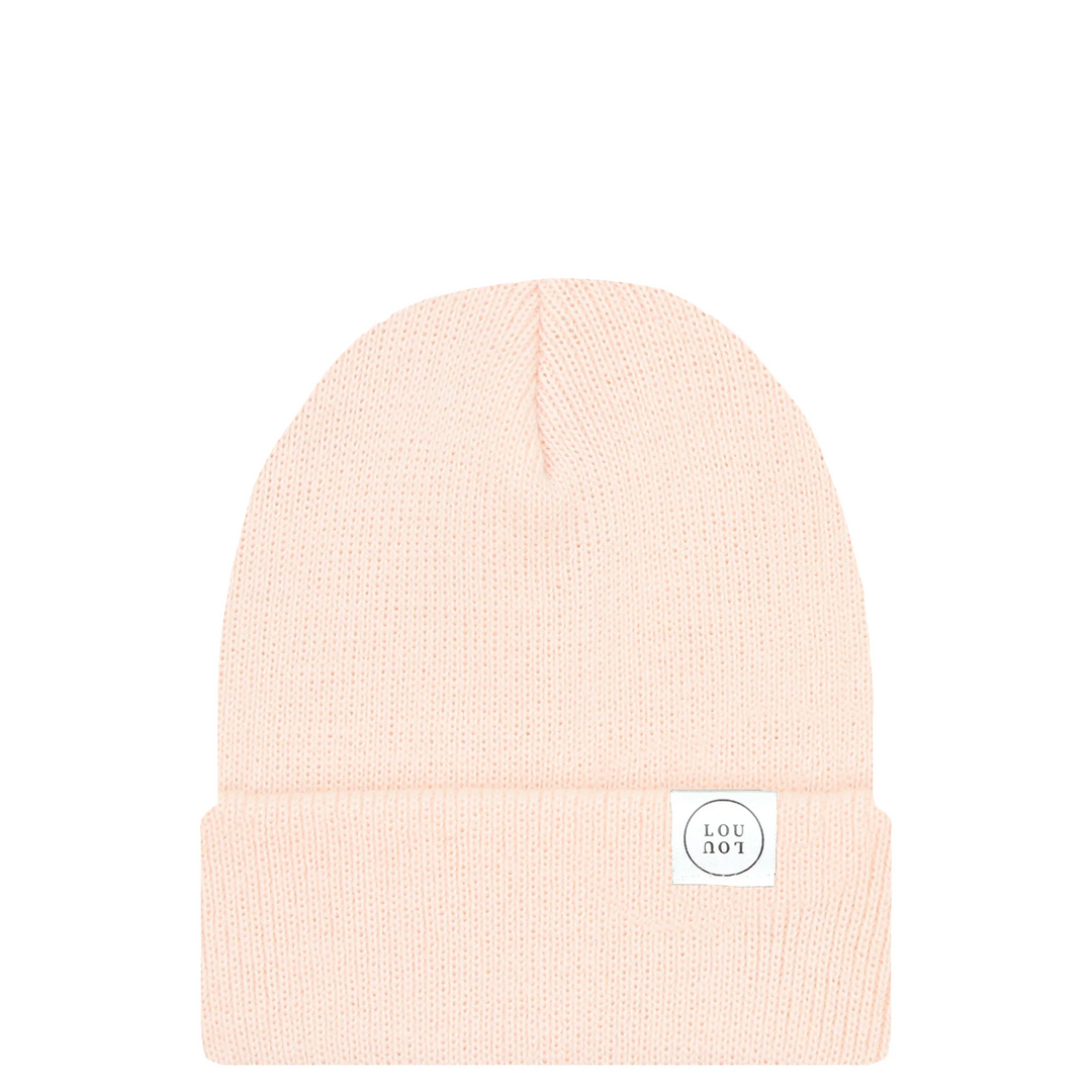 Blush Pink Beanie - No Pom (0-6 MO)
