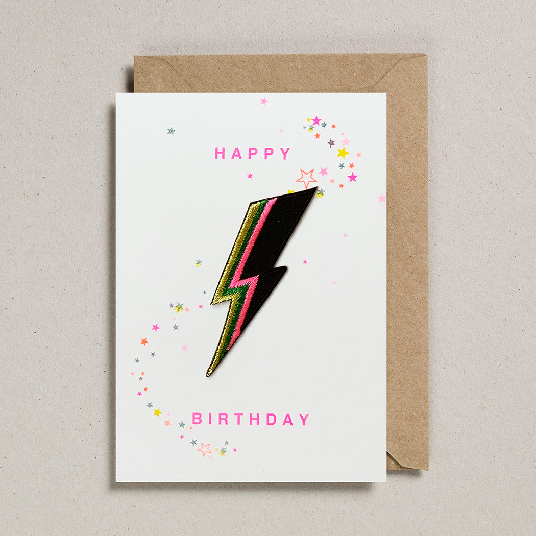 Patch Card Birthday Bolt
