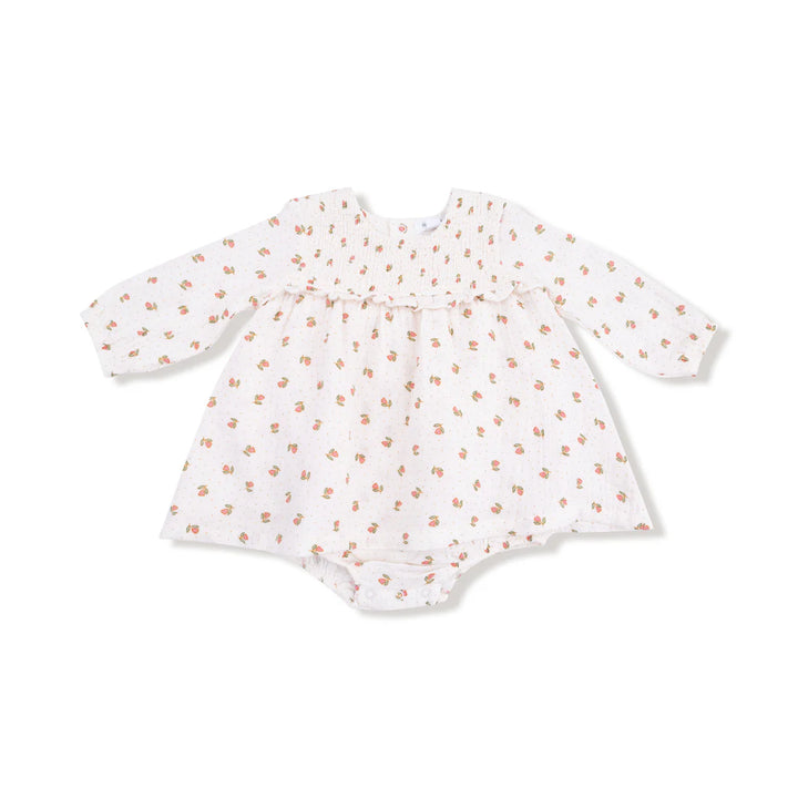 Petite Pointe Fleur L/S Bubble Romper w/ Skirt