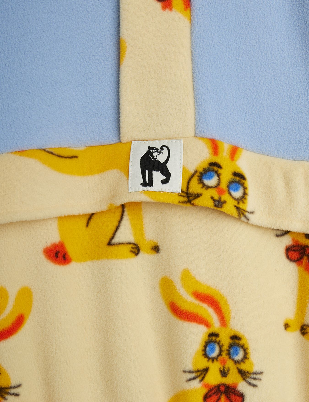Fleece Halfzip Sweater - Yellow Rabbits AOP