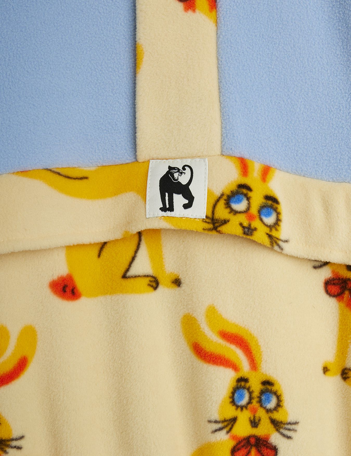 Fleece Halfzip Sweater - Yellow Rabbits AOP