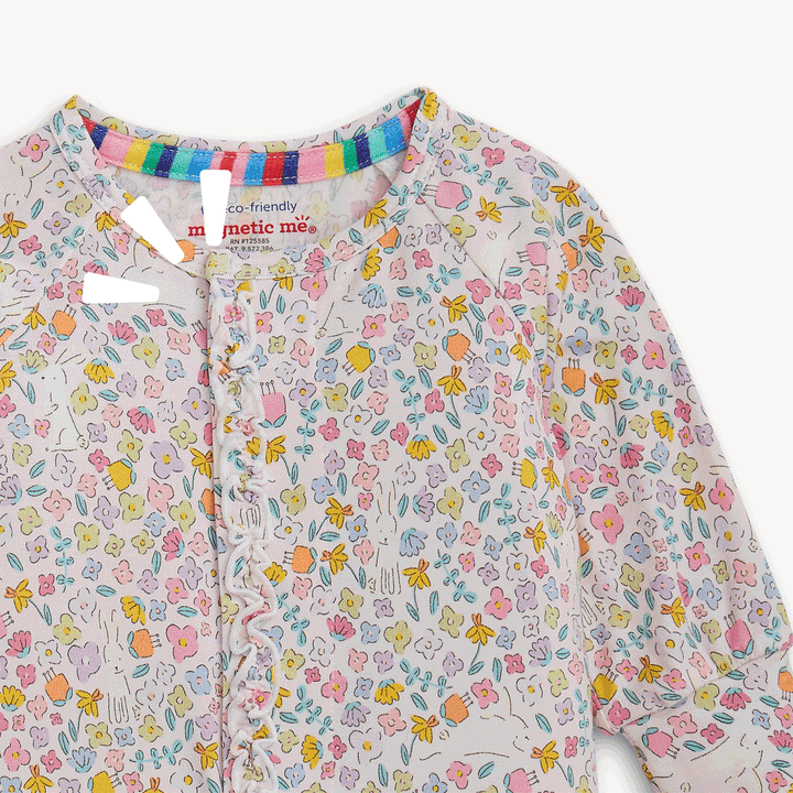 Bunny Blossom Modal Ruffle Footed Romper