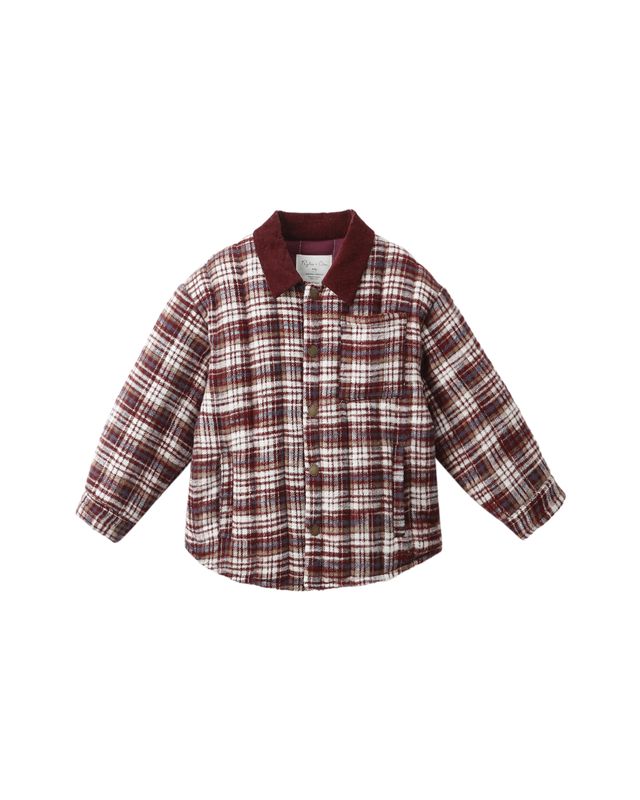 Burgundy Plaid Women's Nashville Quilted Jacket