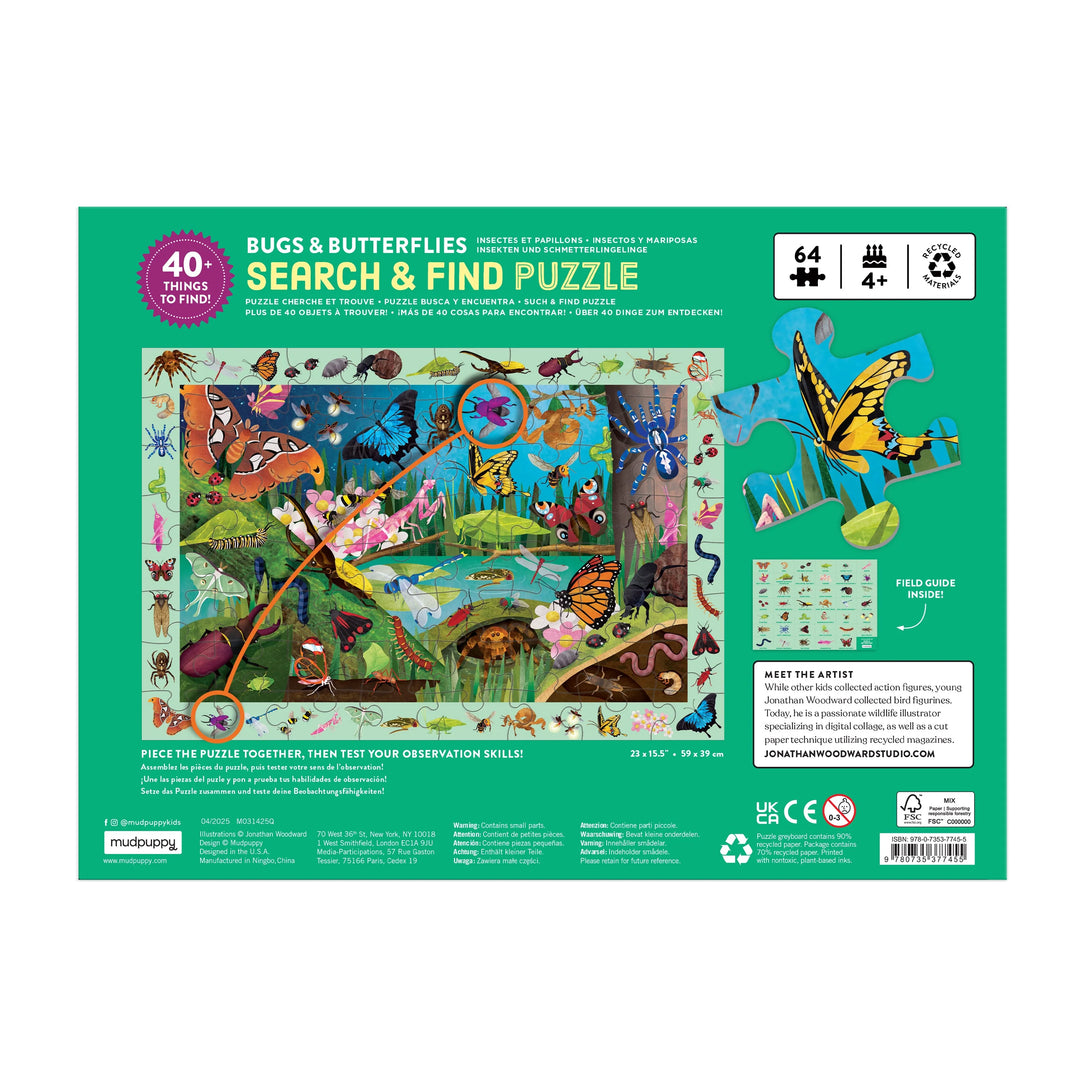 Bugs + Butterflies Search and Find Puzzle