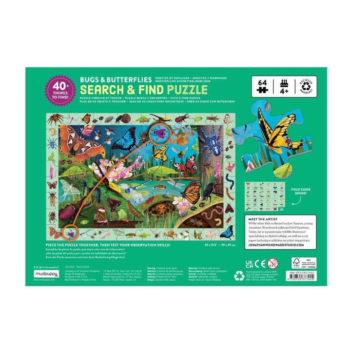 Bugs + Butterflies Search and Find Puzzle