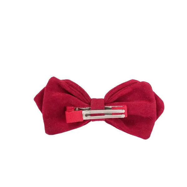 Burgundy Velvet Bow Tie