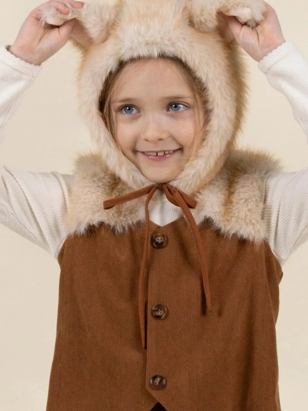Fox Fur Hat, Vest, & Tail Dress-Up Set