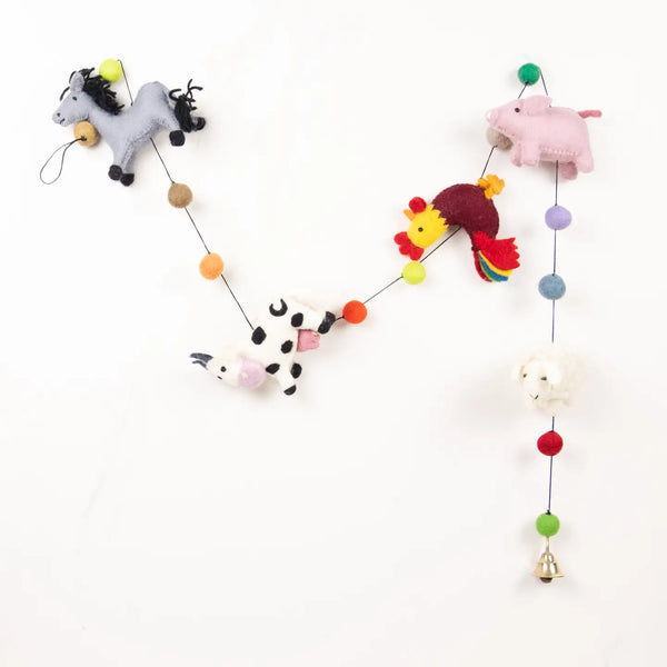 Felt Farm Animals Garland