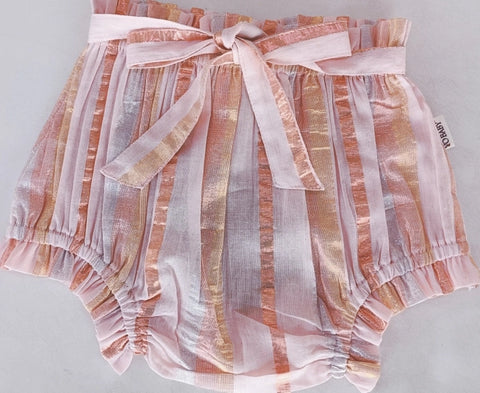 Pink Metallic Stripe Bloomer