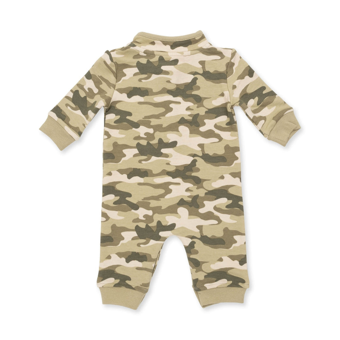French Terry Romper - Green Camo
