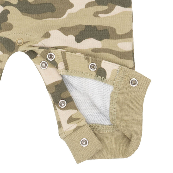 French Terry Romper - Green Camo