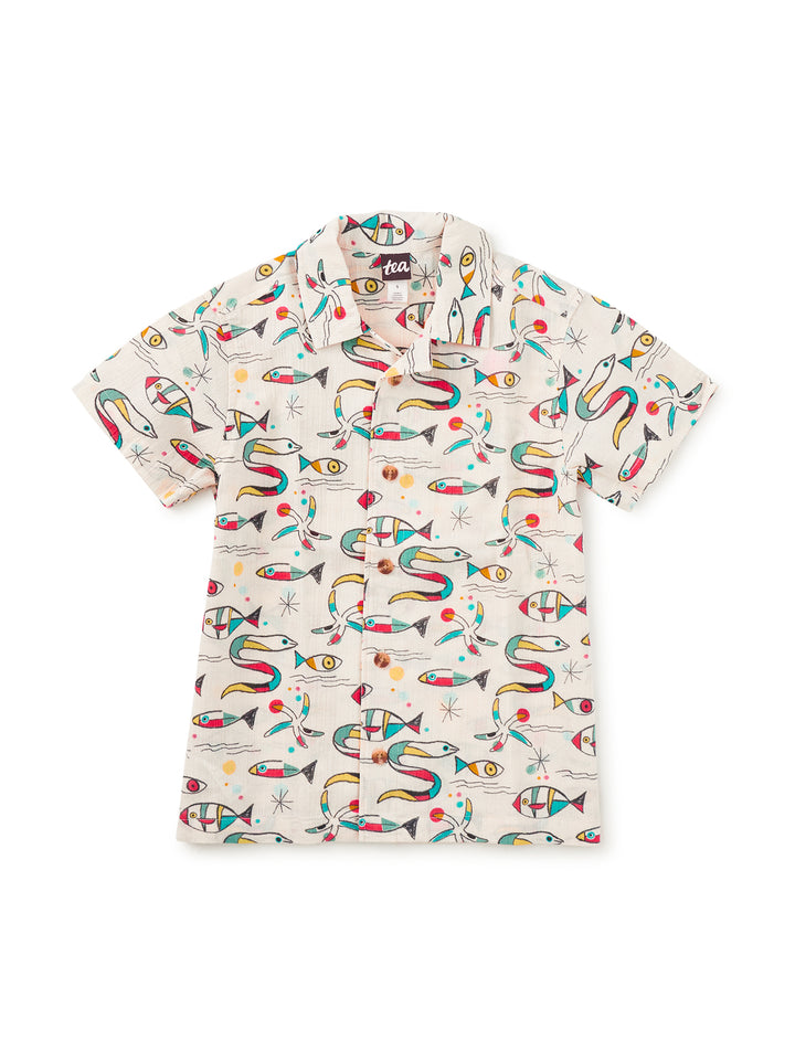 Mar de Miro Printed Camp Shirt