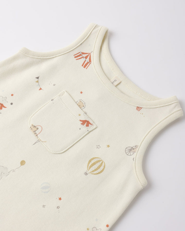 Ivory Carnival Tank Romper