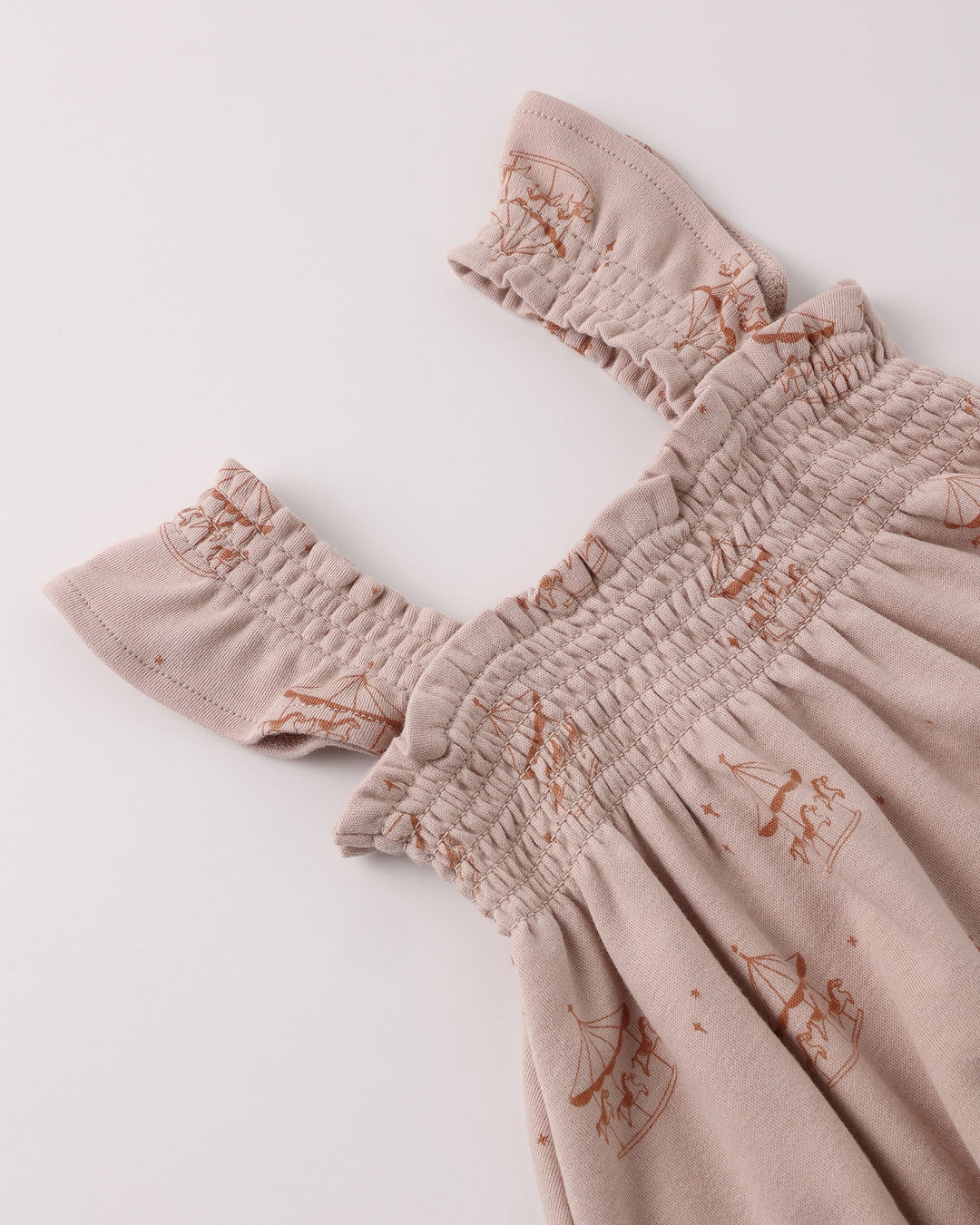 Blush Carousel Smocked Jersey Dress
