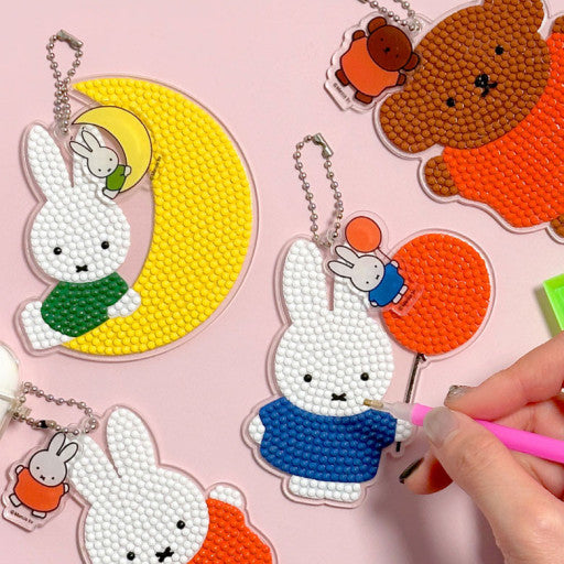 Miffy DIY Diamond Painting Keychain Kit
