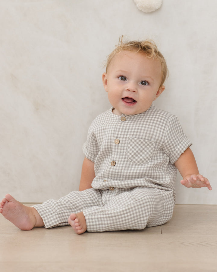 Sage Gingham Charlie Jumpsuit