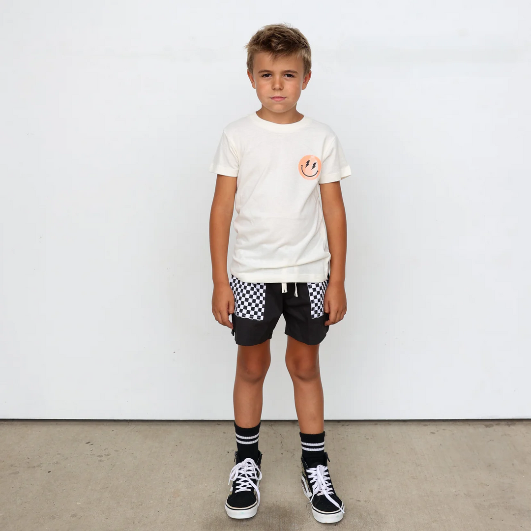 Corduroy Retro Dad Shorts - Vibe Check Black