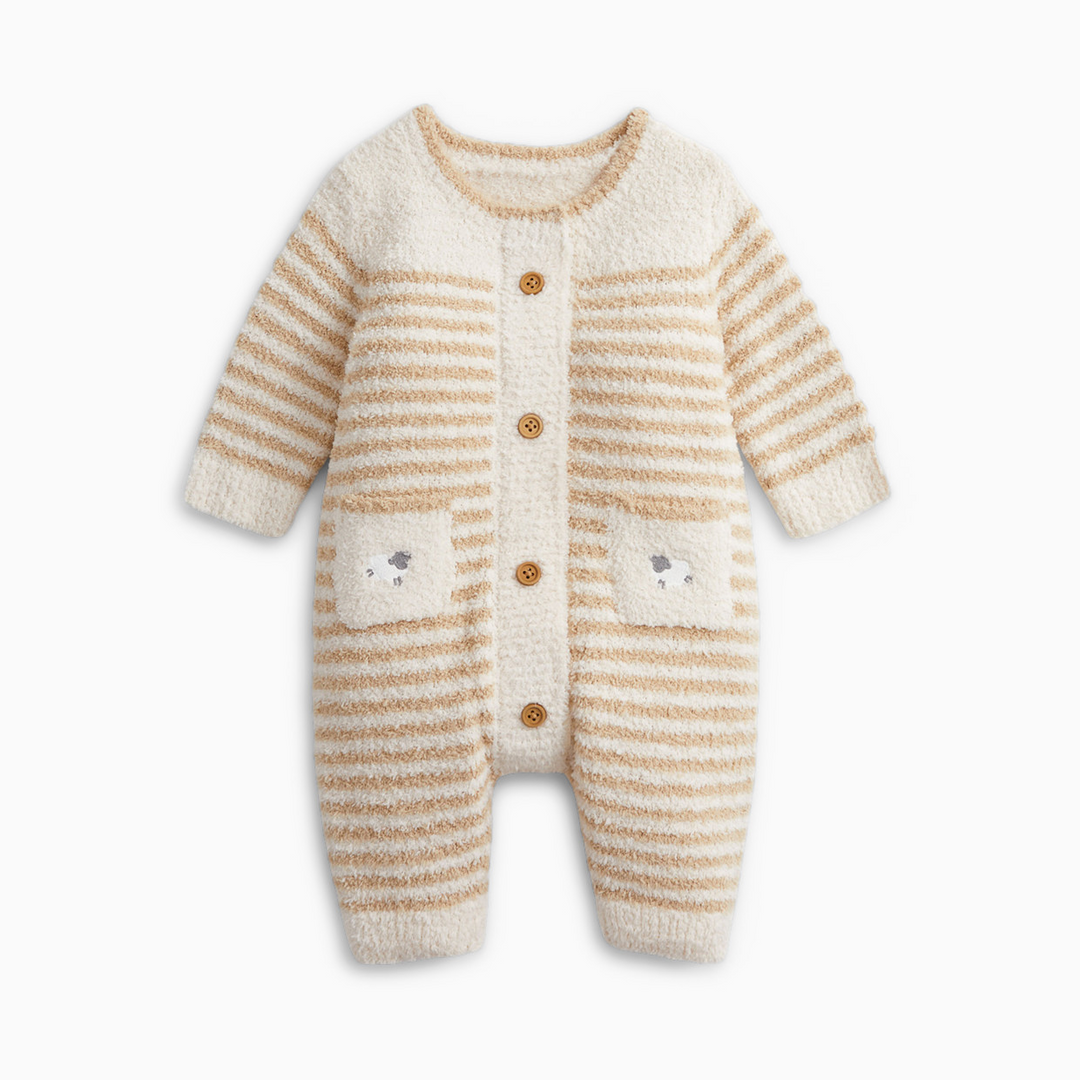 Sweater Romper - Chenille Cream