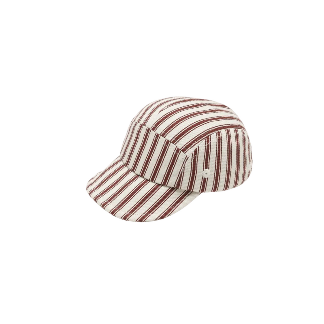 Baby Cap - Black Cherry Pinstripe