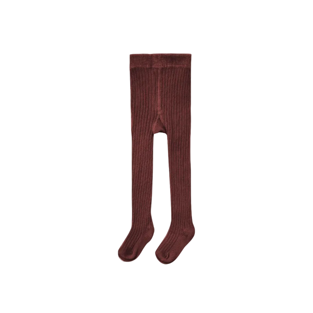 Ribbed Tights - Black Cherry