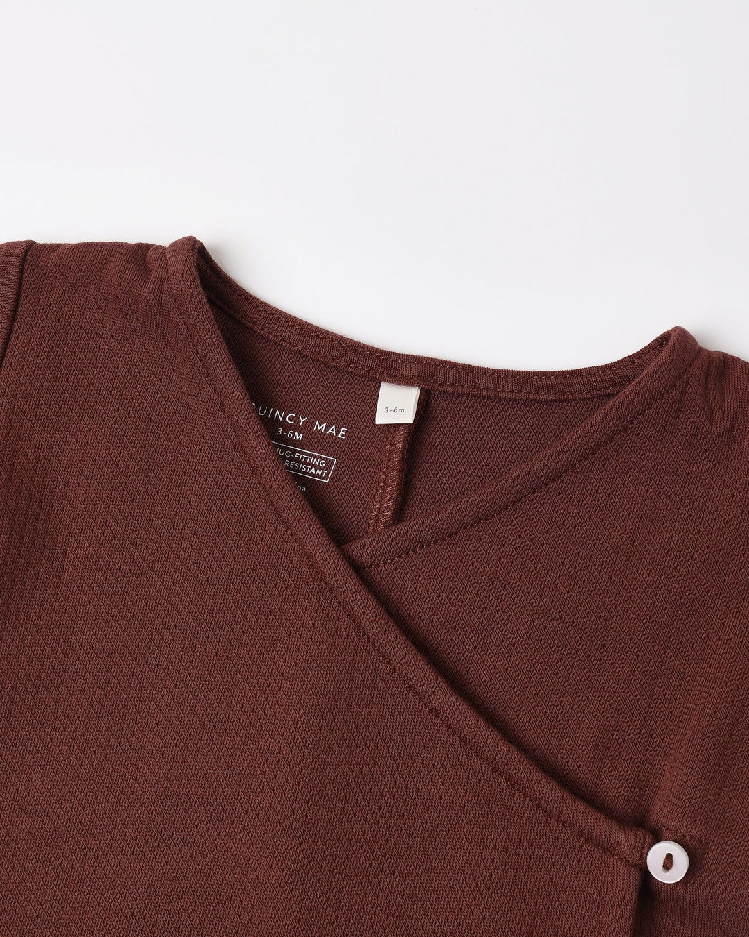 Pointelle Wrap Footie - Black Cherry