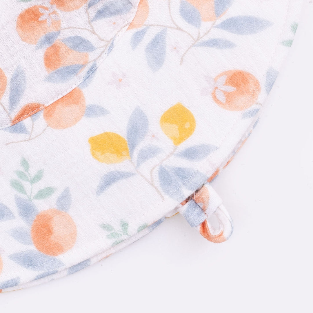 Wide Brim Sun Hat - Citrus Floral