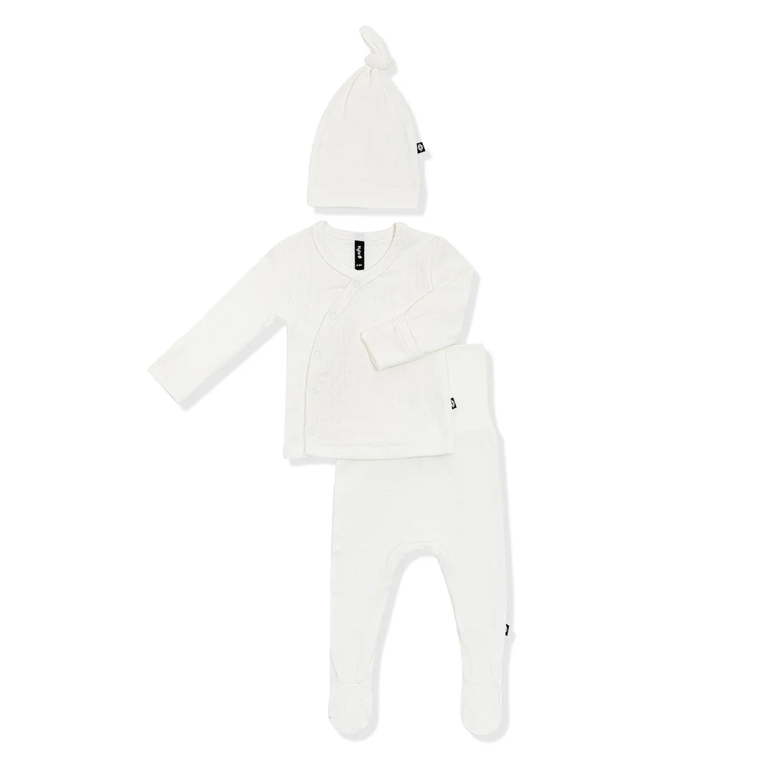 Pointelle Take Me Home Set w/ Cap - Cloud newborn