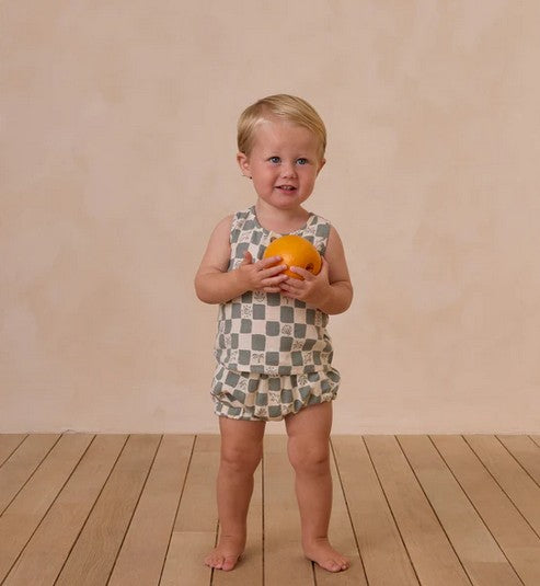 Coastal Check Baby Tank Set