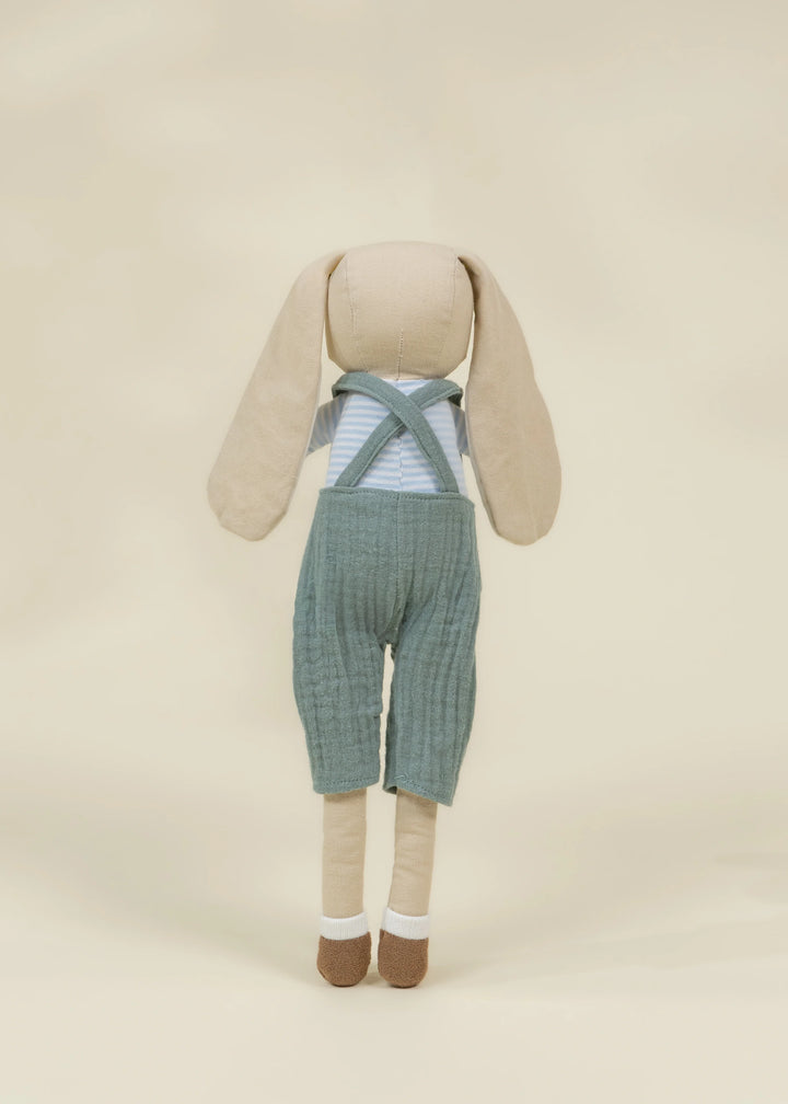 Bunny in Overalls Plush Toy