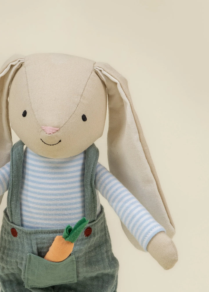 Bunny in Overalls Plush Toy