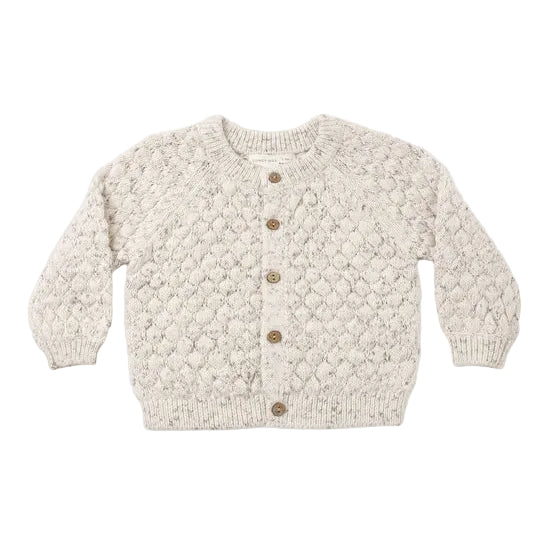 Bubble Knit Cardigan - Natural Confetti