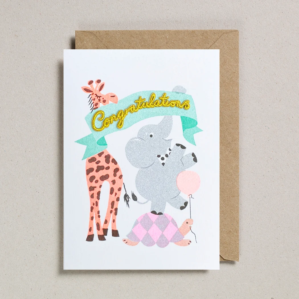 Congratulations Confetti Pets Card