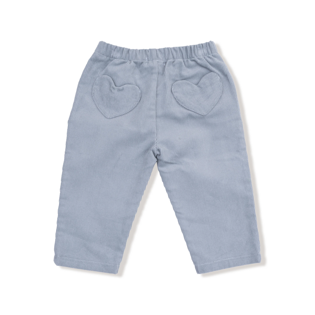 Cord Pant with Heart Pockets - Quarry