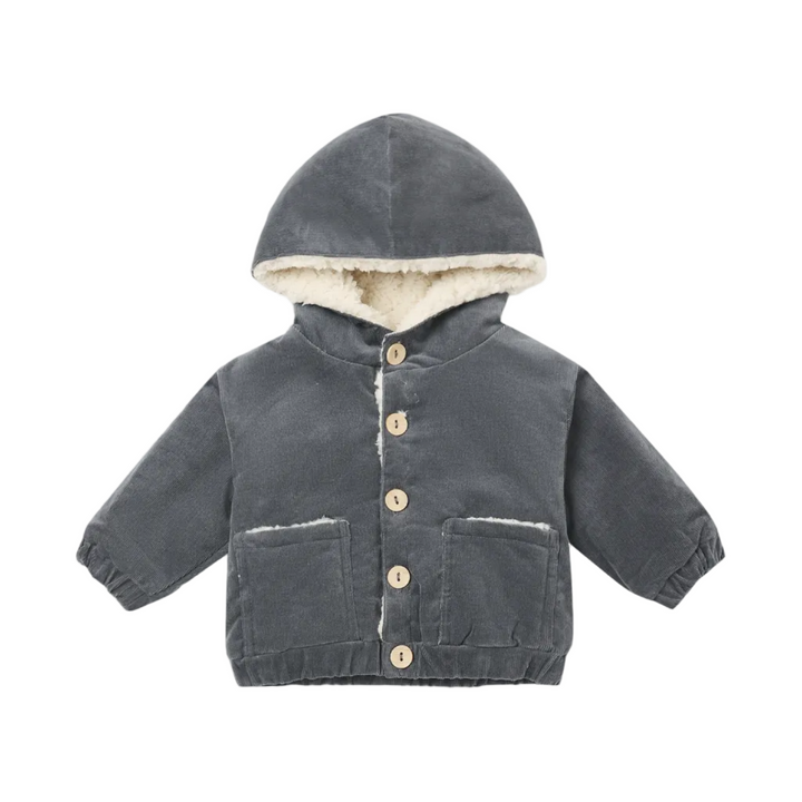 Corduroy Hooded Jacket - Midnight