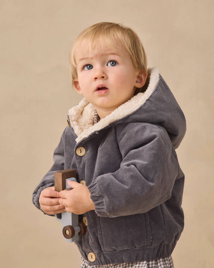 Corduroy Hooded Jacket - Midnight