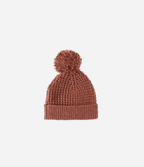 Chunky Knit Beanie - Cranberry