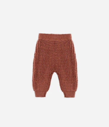 Chunky Knit Pant - Cranberry