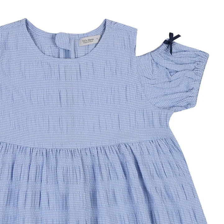Lemi Cut-Out Shoulder Gingham Dress