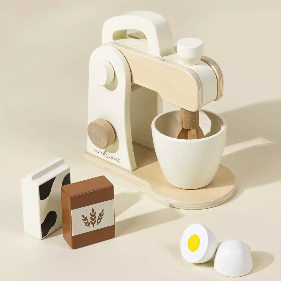Wooden Stand Mixer and Accessories