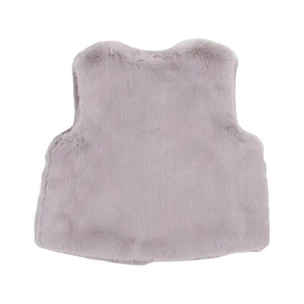 Grey Furry Vest