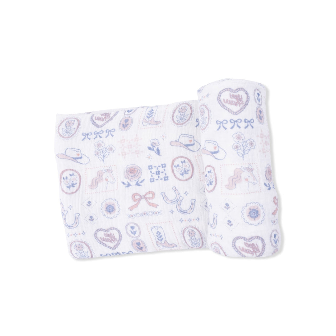 Cream Country Western Heirlooms Swaddle