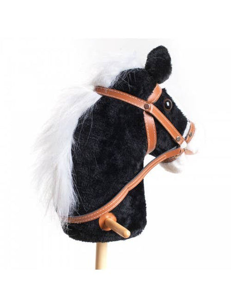 Plush Black Hobby Horse