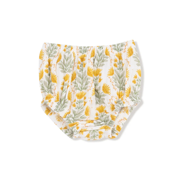 Winter Dandelions L/S Ruffle Dress + Diaper Cover