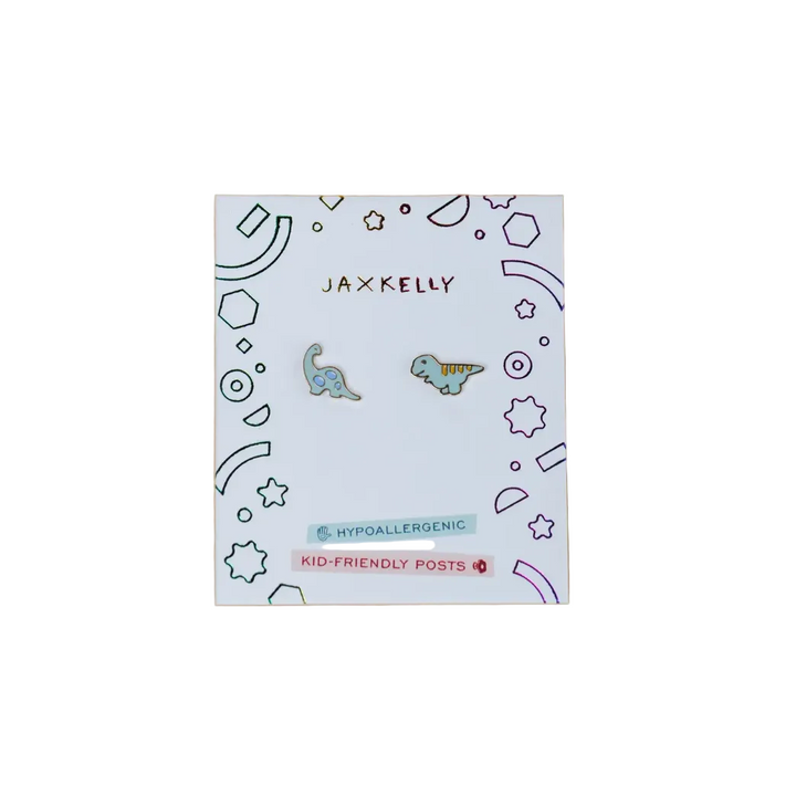 Dinosaur Enamel Flat Back Kids Earrings