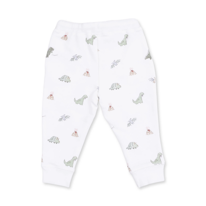 French Terry Jogger Pant - White Dinos
