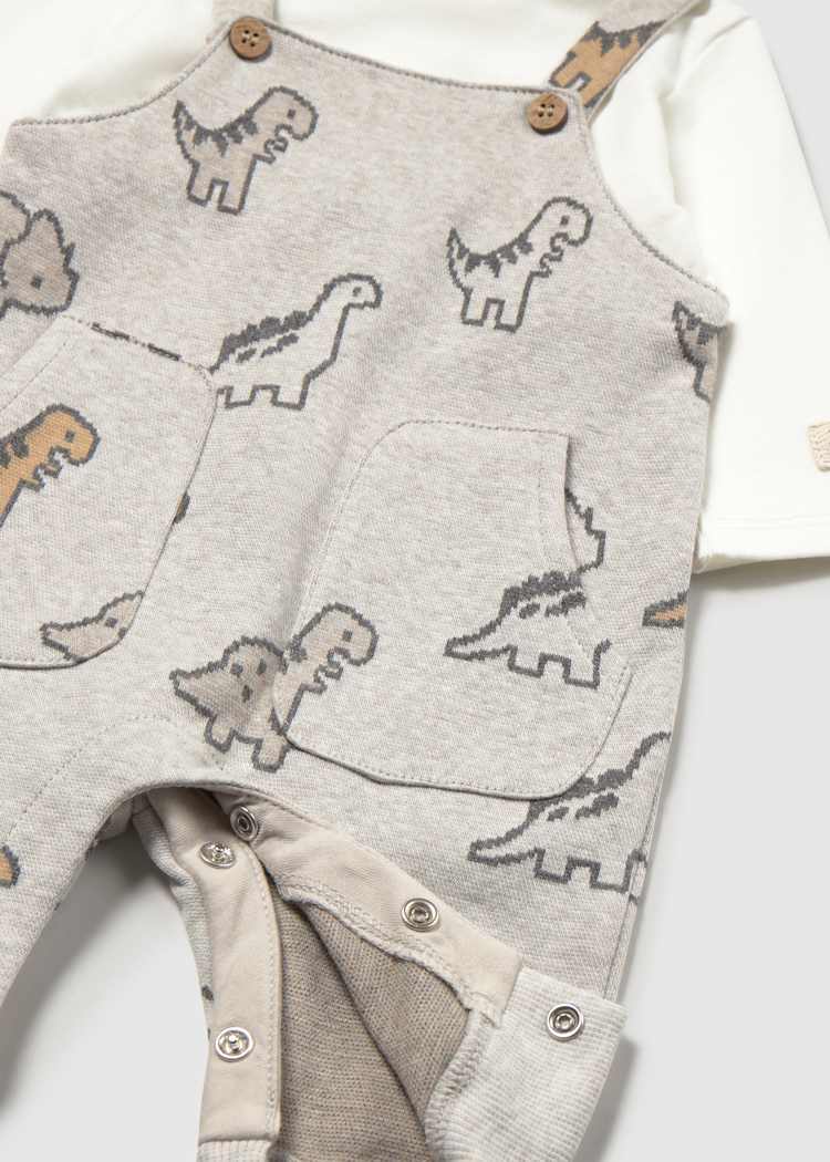 Jacquard Dino Romper Set