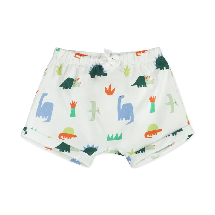 Dino Baby Tee & Shorts Set - Natural
