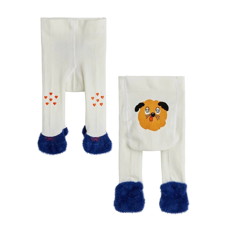 Off-White Doggie Anti-Slip Baby Tights