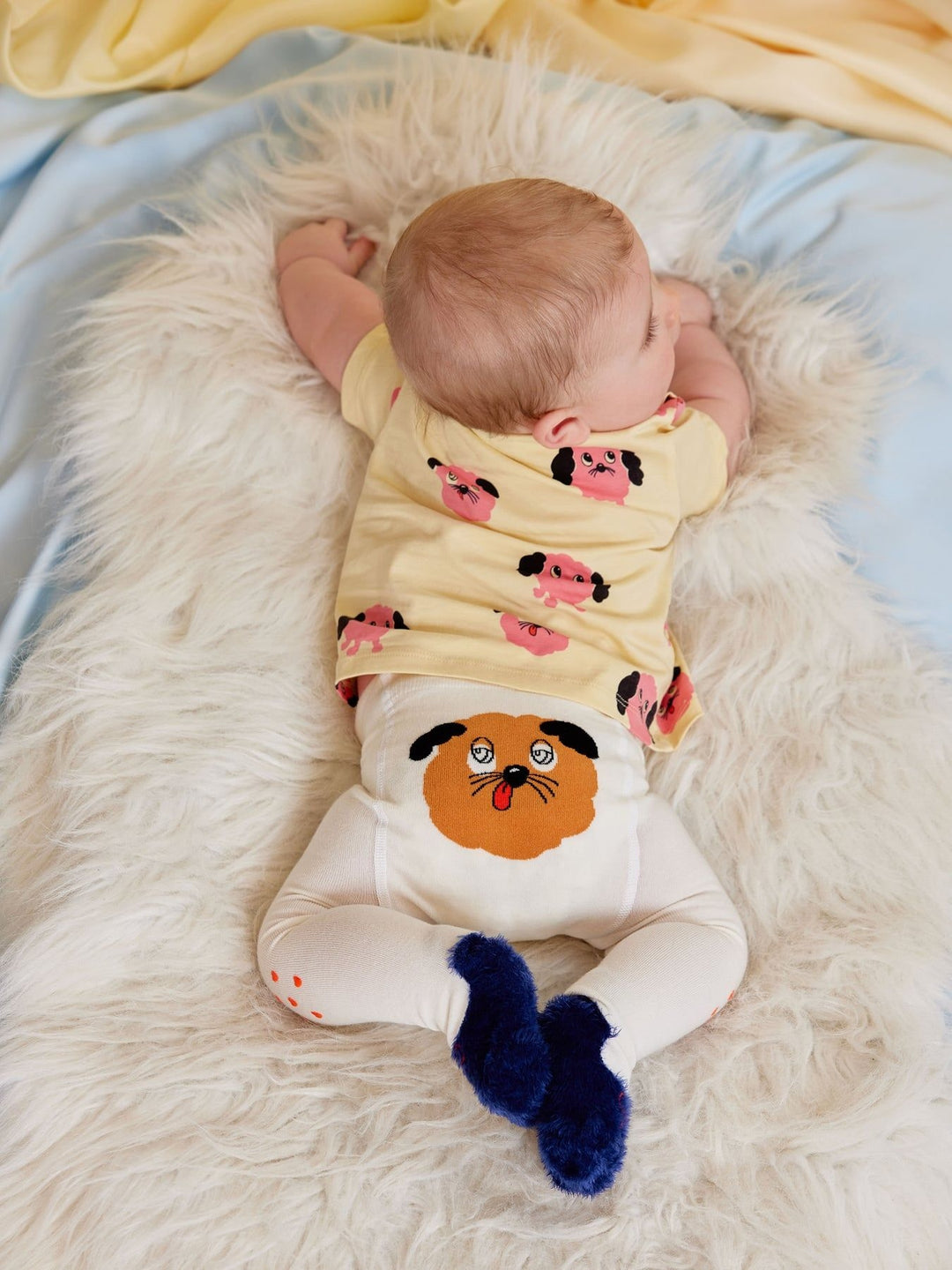 Off-White Doggie Anti-Slip Baby Tights